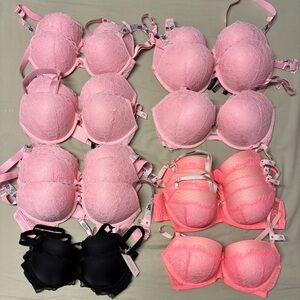 VICTORIA'S SECRET DREAM ANGELS LIGHTLY LINE LACE Very Sexy PUSH UP BRA LOT OF 17